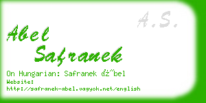 abel safranek business card